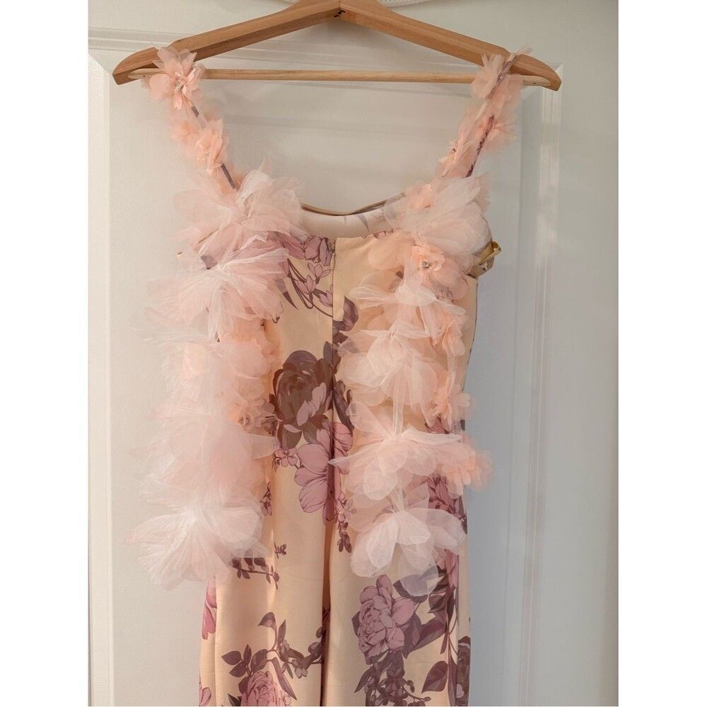 NEW BRONX BANCO Magnolia Rosie Off-Shoulder Floral Column wedding guest Gown - Picture 5 of 13